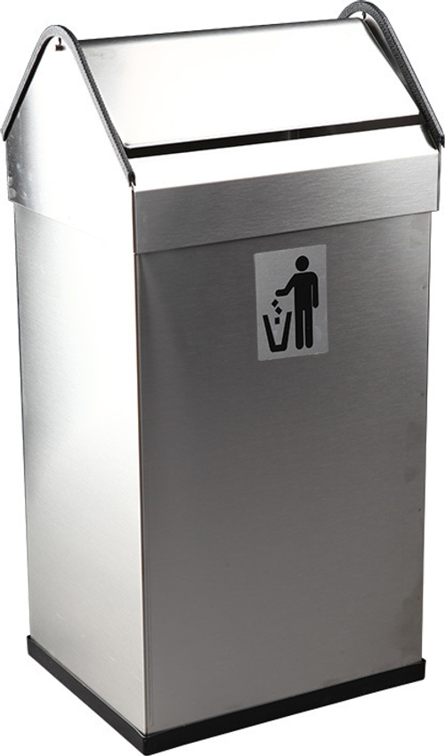 Контейнер для мусора с качающейся крышкой 40 л. нерж. сталь NOFER 14118.S матовый