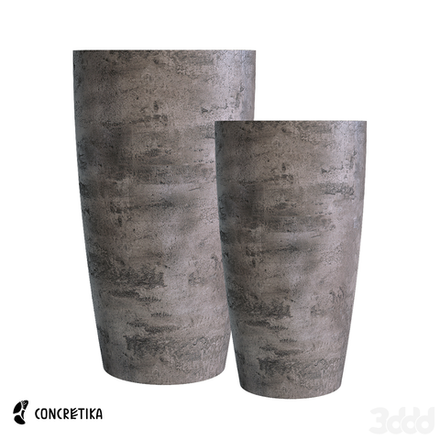 Кашпо CONUS CONCRETE GREY DARK D60 H171