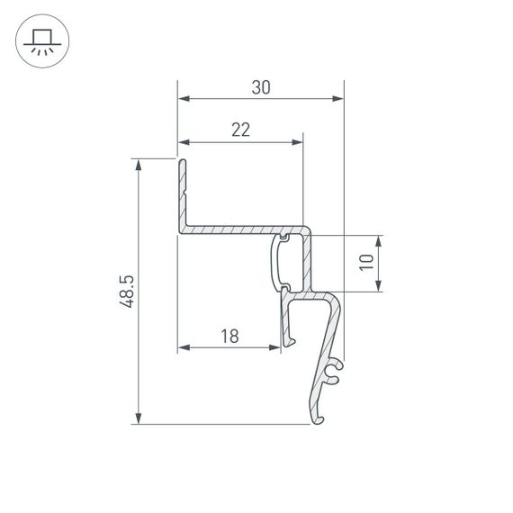 Профиль Arlight Stretch-Shadow-M-2000 Black 039510(1)