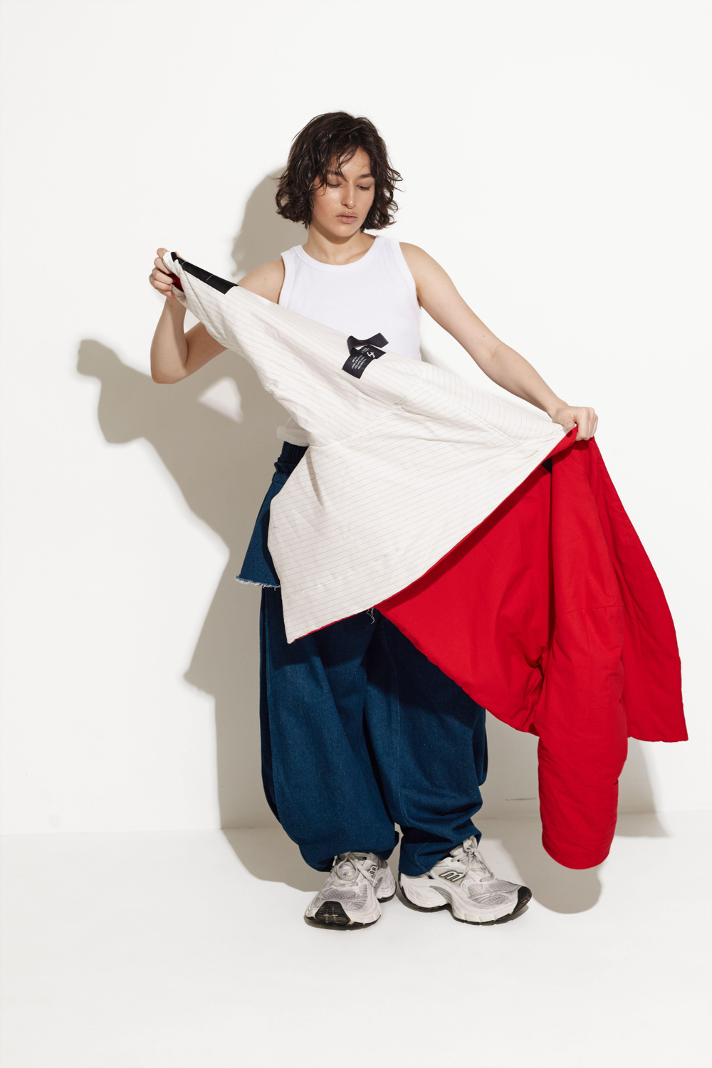 Куртка двустороняя TULUP white/red