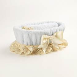 Подарочный набор махровых полотенец и корзинка Rombetti голубой от Old Florence фото