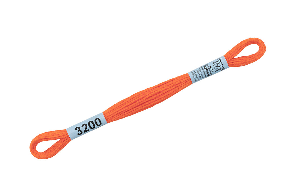 Мулине  "Gamma", 100% хлопок, 8 м, №3200