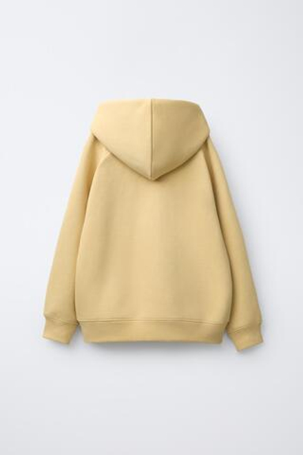 ZARA ХУДИ С КАПЮШОНОМ И НАДПИСЬЮ, ЖЕЛТЫЙ