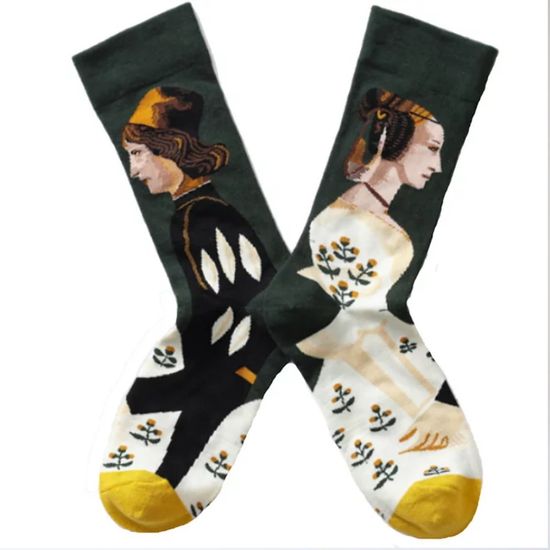 Носки "Мандрагора", по мотивам  комедии Н. Макиавелли, р-р 36-42 (зеленый)