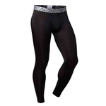 Мужские спортивные тайтсы с пришивным поясом (Размер: M) (Цвет: черный)