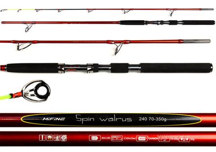 Удилище для троллинга  MIFINE Spin Walrus 70-350 гр, 2,4 м