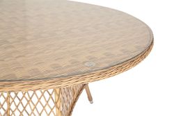 "Эспрессо" плетеный круглый стол, диаметр 150 см, цвет соломенный
