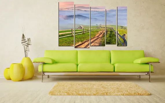 Модульная картина "Проселочная дорога"