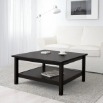 Журнальный стол - HEMNES IKEA/ ХЕМНЕС ИКЕА, 90х90х46 см, черный