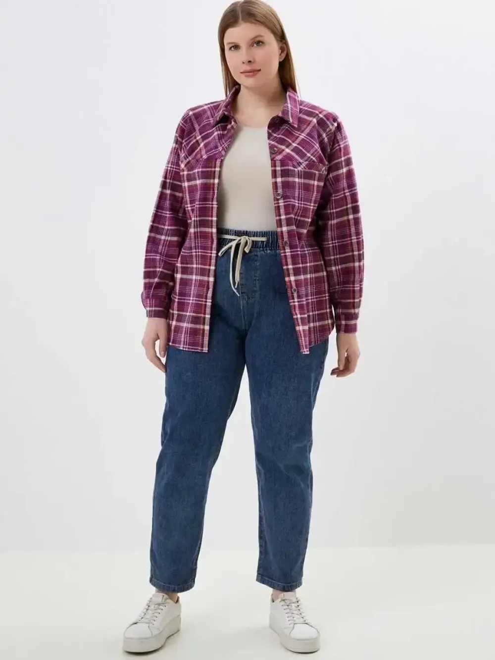 Джинсы на резинке больших размеров