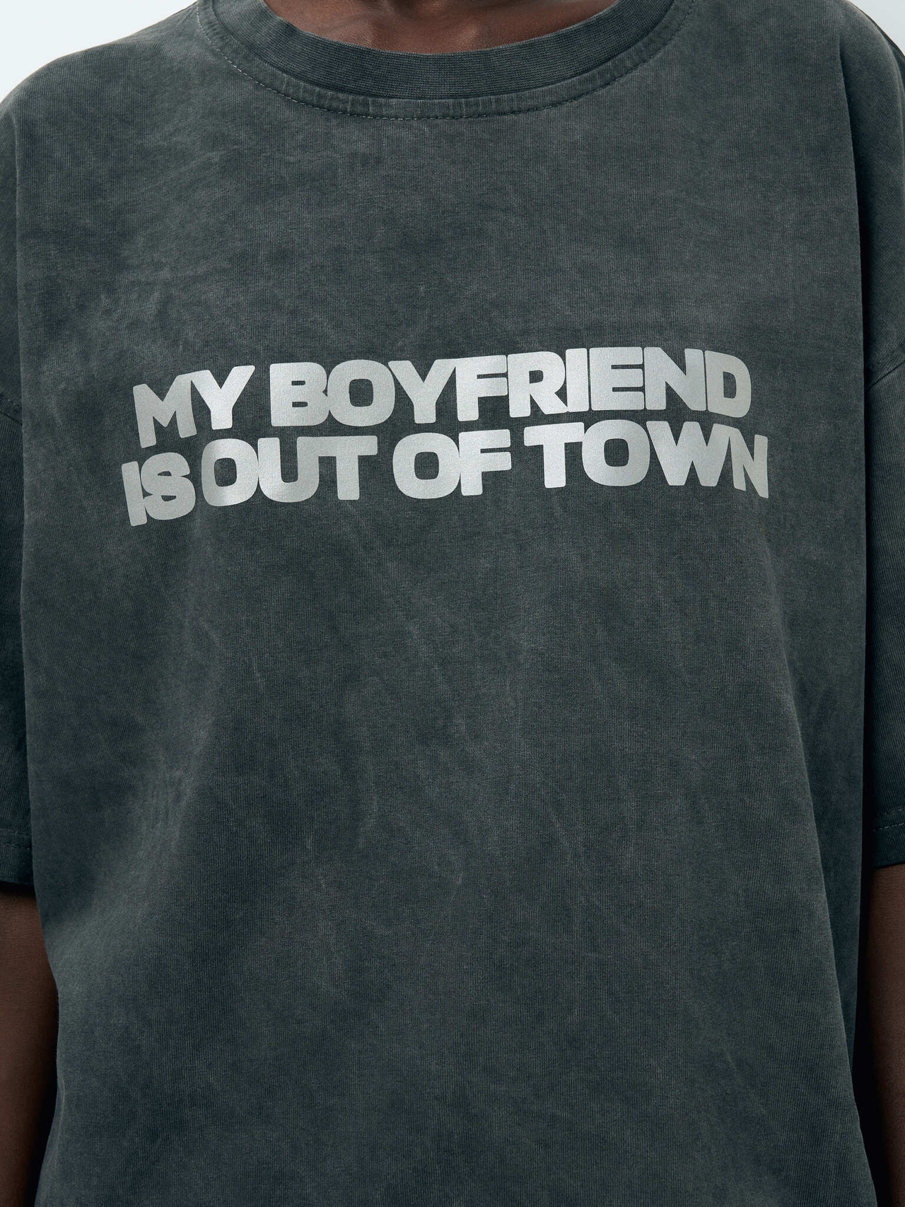 Футболка оверсайз серая