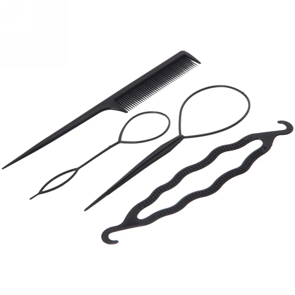 Набор для создания причёсок 5шт «Styling», цвет черный, 24,5*12см