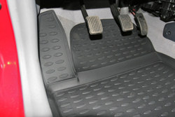 Коврики Standard, в салон KIA Picanto 2004-2011, 4 шт. (полиуретан, чёрные) Element.NLC.25.08.210