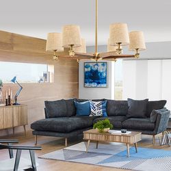 Люстра На Штанге Jorgenson D85 White/Dark Wood By Imperiumloft