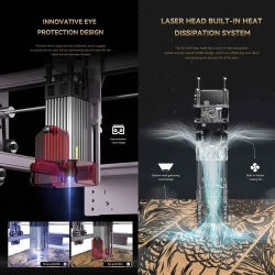 ATOMSTACK A5 Pro 40W режущий станок для металла и дерева, кожи, стекла, DIY станок с ЧПУ
