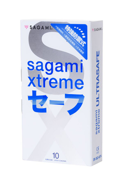 Презервативы Sagami Xtreme Ultrasafe с двойным кол-вом смазки 10 шт.