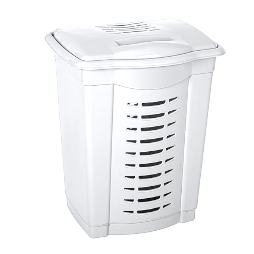Корзина для белья большая 50л белая