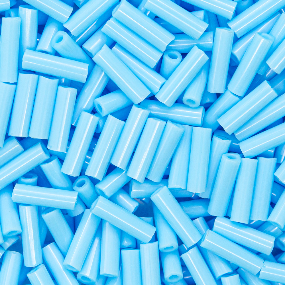 Японский бисер TOHO Bugle (стеклярус) 6mm (№43), непрозрачный глянцевый