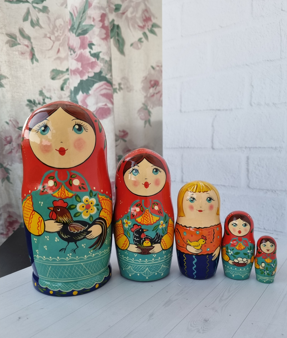 Матрешка "с курочкой" традиция 5мест