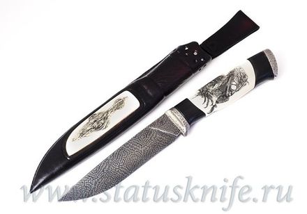 НОЖ ИГУАНА АВТОРСКАЯ РАБОТА СКРИМШОУ ИГОРЬ ГУЛИН БИВЕНЬ МАМОНТА ДАМАСК