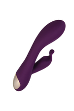 Вибратор для точки G с клиторальной стимуляцией фиолетовый 19,5 см