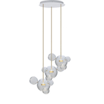 Pendant design lamp   Bolle by Giopato & Coombes (3 lampshade ,  round mount)