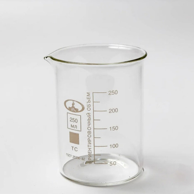 Стакан лаборат. низкий 250мл с дел.,стекл.,ТС, (10003808) Минимед, шт.