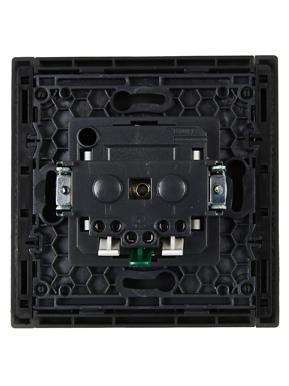 FORTE&PIANO Розетка 1-местная с заземлением без защитных шторок безвинтовое крепление 16А FP314 серый IEK