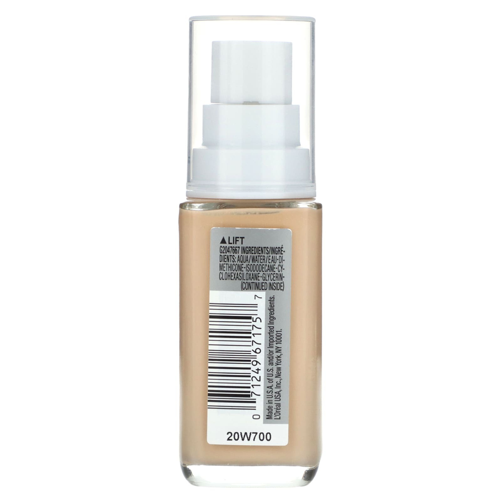 L'Oréal, True Match, превосходно смешиваемая тональная основа, теплый светлый оттенок W2, 30 мл (1 жидк. унц.)