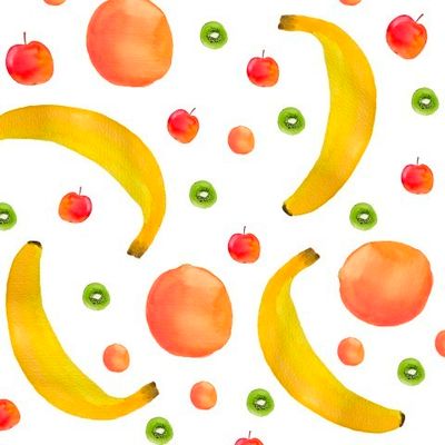 Watercolor fruits
