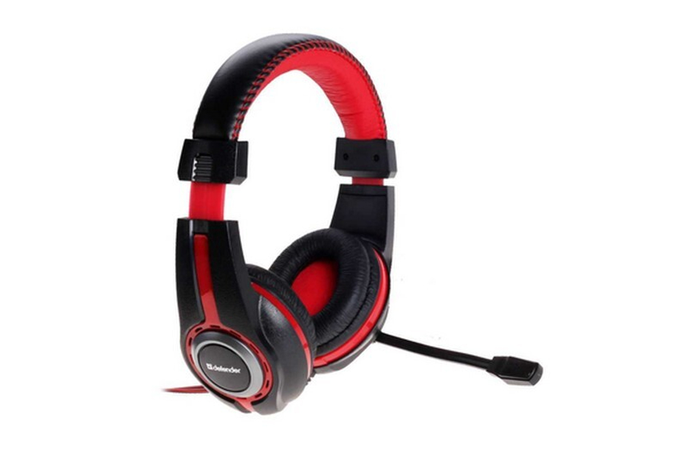 Игровая гарнитура DEFENDER Warhead G-185 кабель 2.0м (черно-красный)