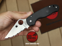 Нож Spyderco Para 3 LTW - черная рук., клинок серрейтор RK/Н84
