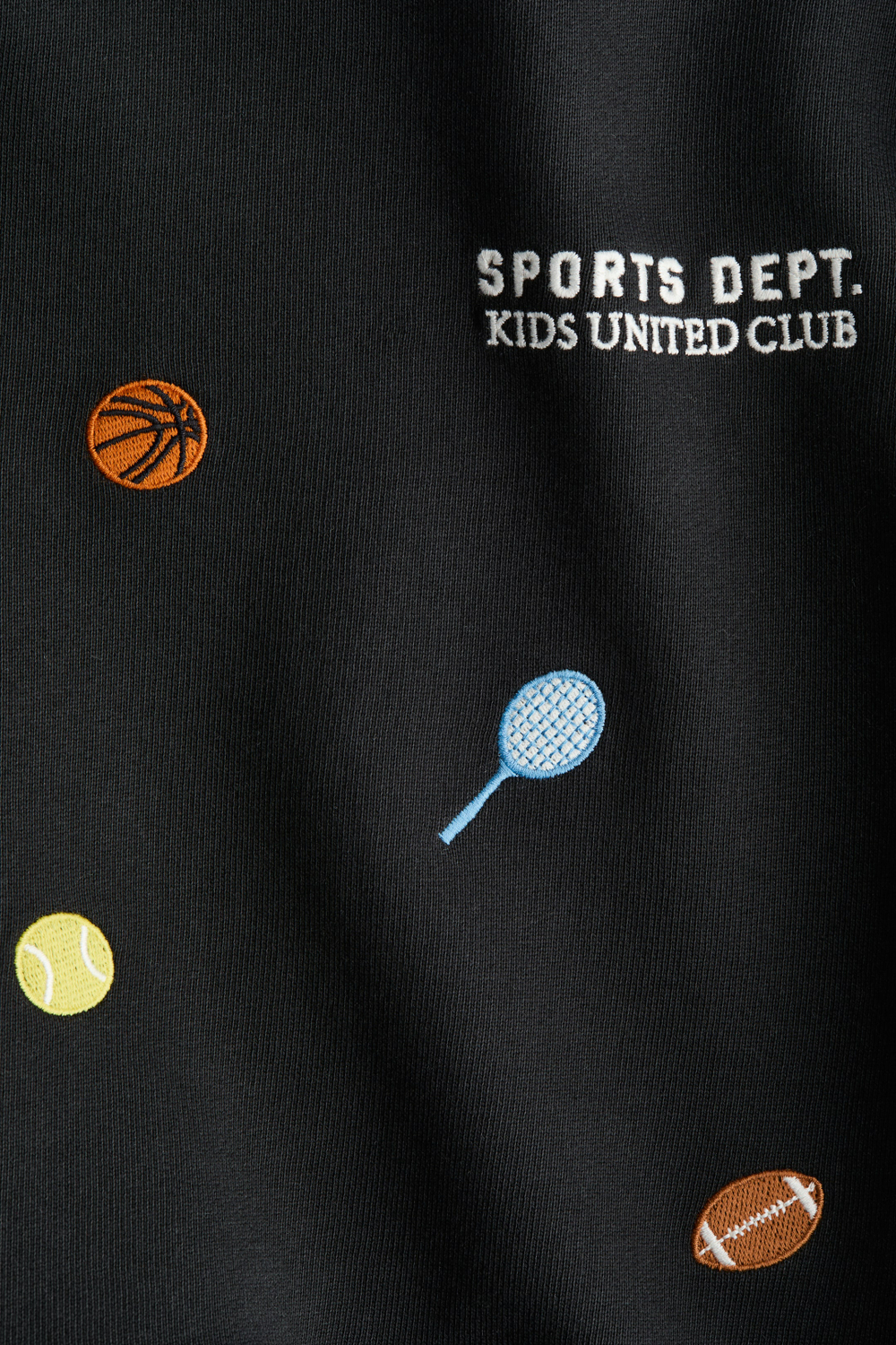 H&M Толстовка с круглым вырезом и принтом, черный