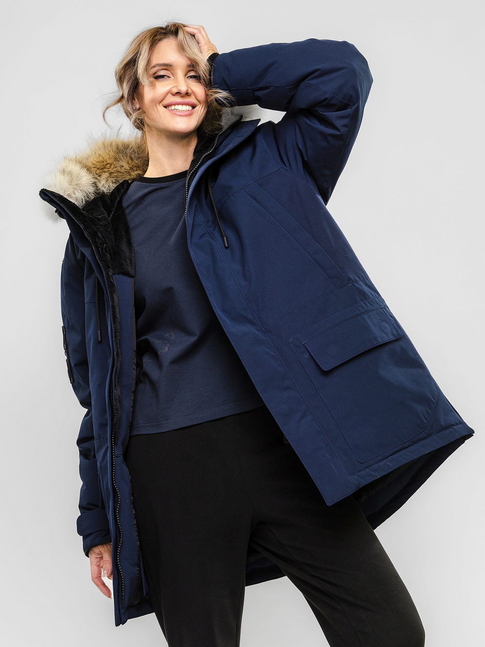 Арктическая парка "НОХО", унисекс, цвет "Полярная ночь"