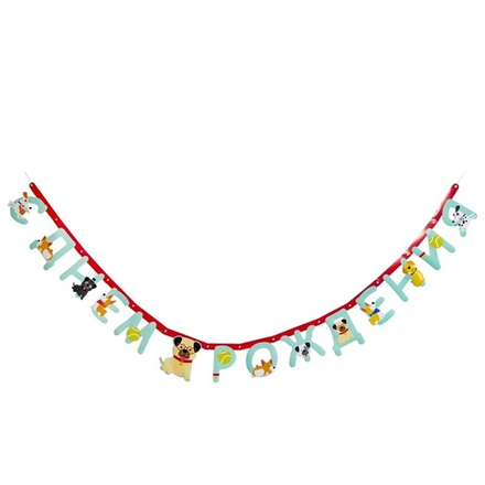 Гирлянда-буквы «С Днем Рождения. Милые собачки», 210 см