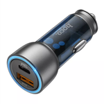 Автомобильный адаптер питания HOCO NZ8 QC 3.0+PD 25W (черный)