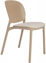 Стул пластиковый с обивкой Scab Design Hug, тортора