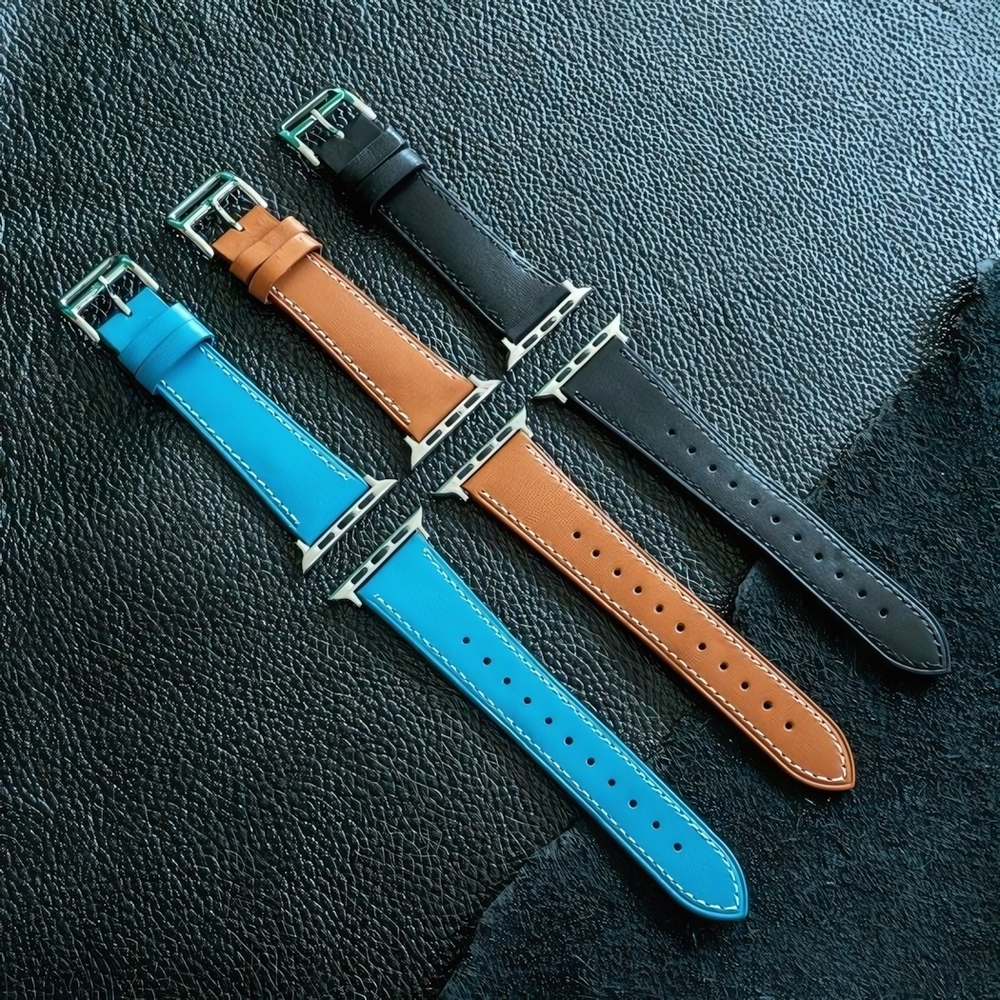 Ремешок из кожи для Apple Watch 42/44мм, 012734 Черный