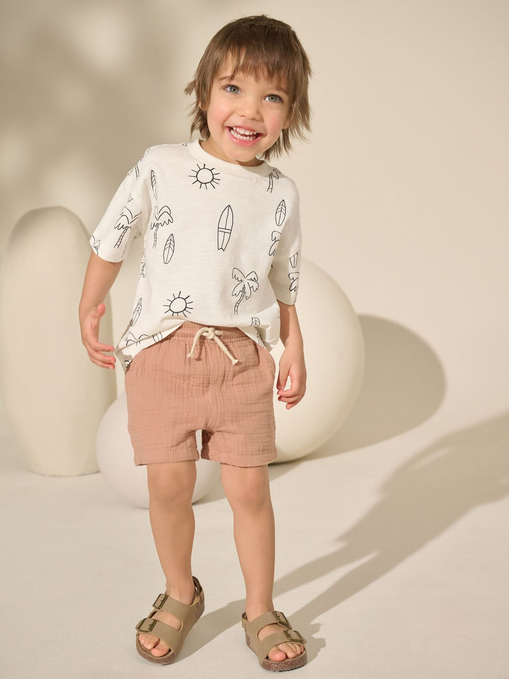 Шорты для мальчика Next AG3-809, Персиковый