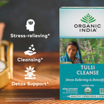 Organic India, Очищающий чай с тулси, без кофеина, 18 пакетиков, 28,8 г (1,02 унции)