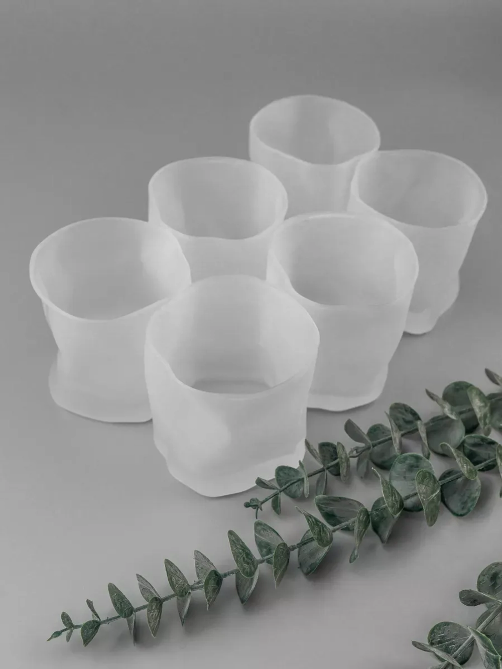 Набор изогнутых бокалов, матовый 300 мл. 6 шт