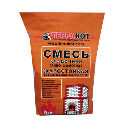 Смесь печная кладочная жаростойкая ТЕРРАКОТ 5кг