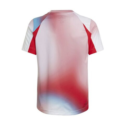 Футболка для мальчика теннисная Adidas Boys Q1 Tee - white/vivid red