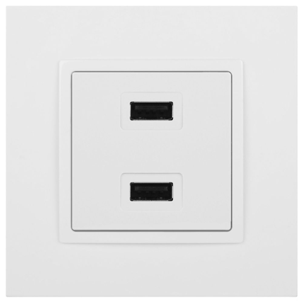 14-4110-01 ЭРА Устройство зарядное USB, 230В/5В-2100мА, IP20, Эра Elegance, белый | Elegance Белый