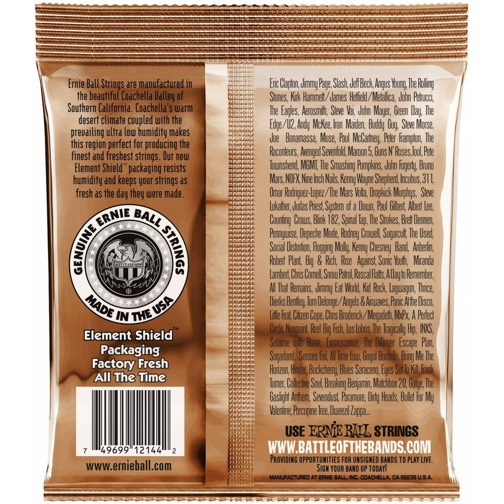 Струны для акустической гитары Ernie ball 2144 Medium фосфор