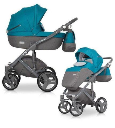 Детская коляска Riko Vario 3 в 1 (Бирюзовый)