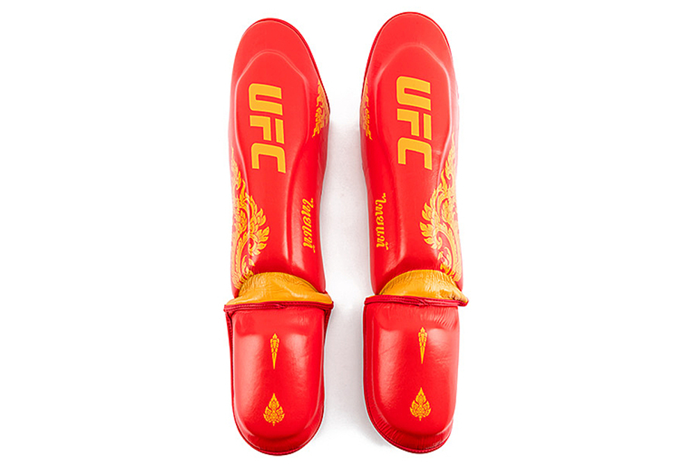 UFC Premium True Thai Защита голени, цвет красный, размер L