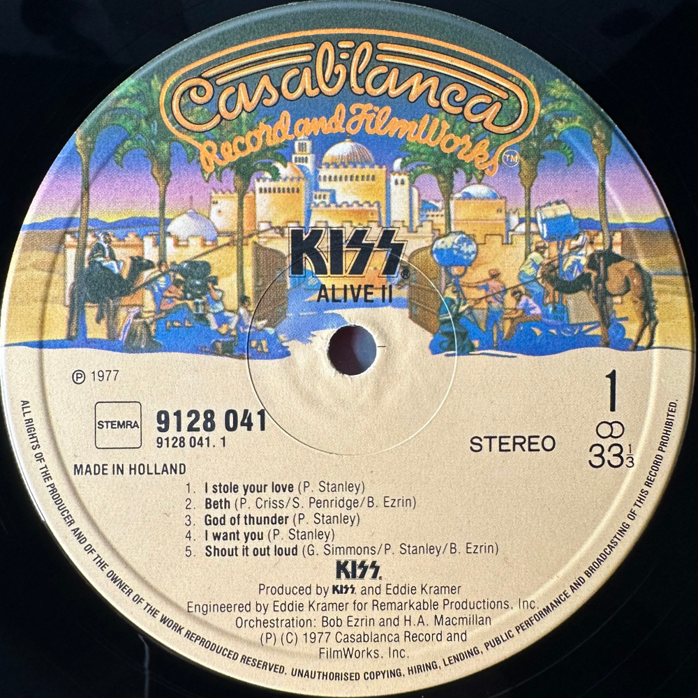 Kiss ‎– Alive II 2LP (Голландия 1977г.)