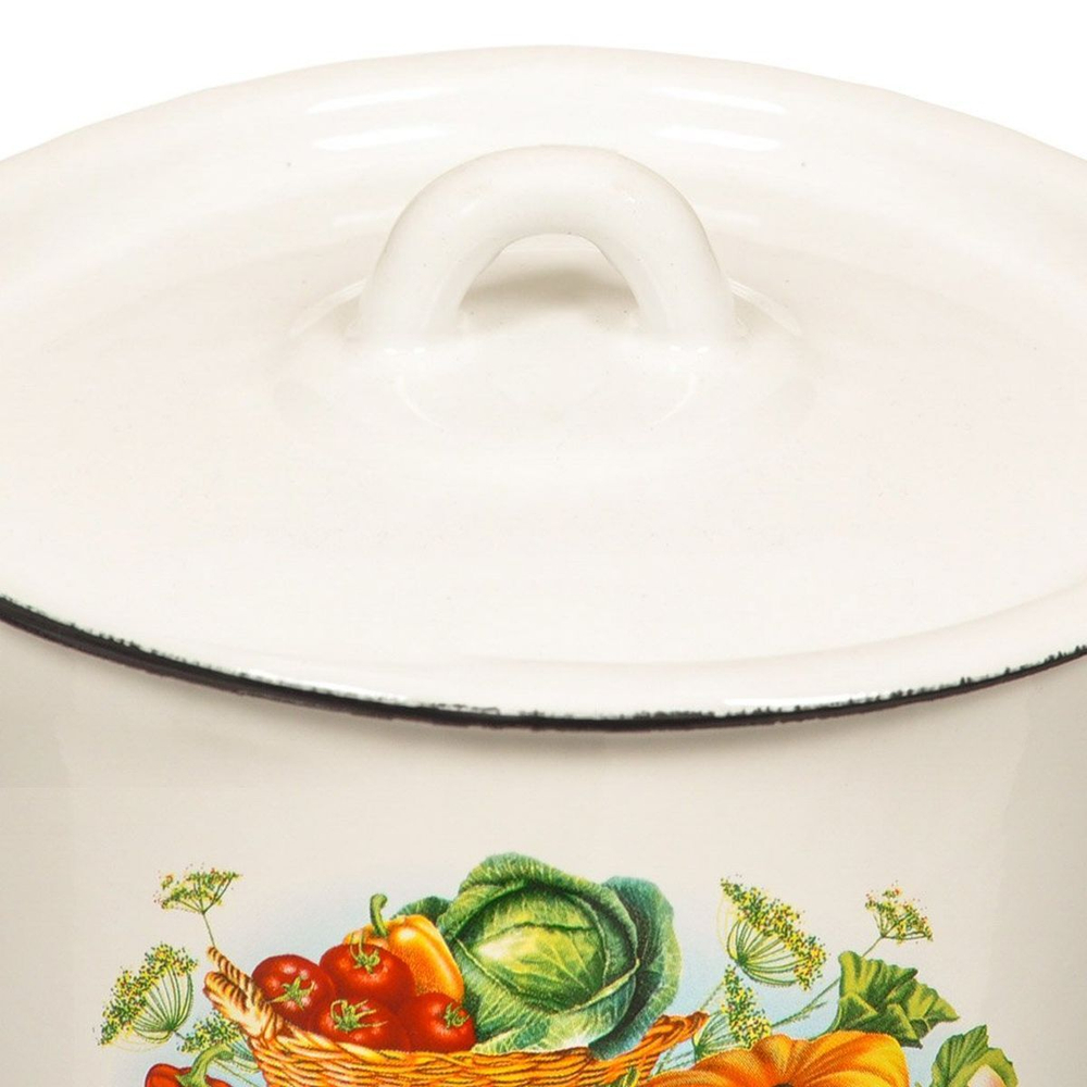 Кастрюля сталь, эмал, 1.5 л, с крыш, СтальЭмаль, 1с15с/1, в асс, индукц