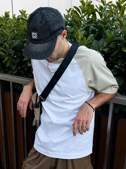 Футболка STUFF "Mono" Салатовый / Белый